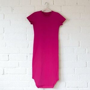 Frank & Eileen Harper Perfect Tee Maxi Dress Magenta Heritage Jersey XS